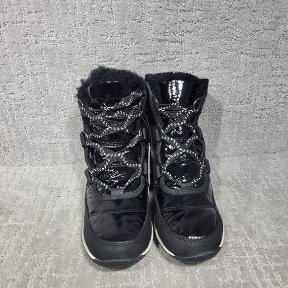 Sorel Whitney Womens Size 5.5 Black Patent Leather Lace Up Snow Boots. NEW - Picture 3 of 10